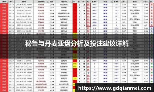 秘鲁与丹麦亚盘分析及投注建议详解